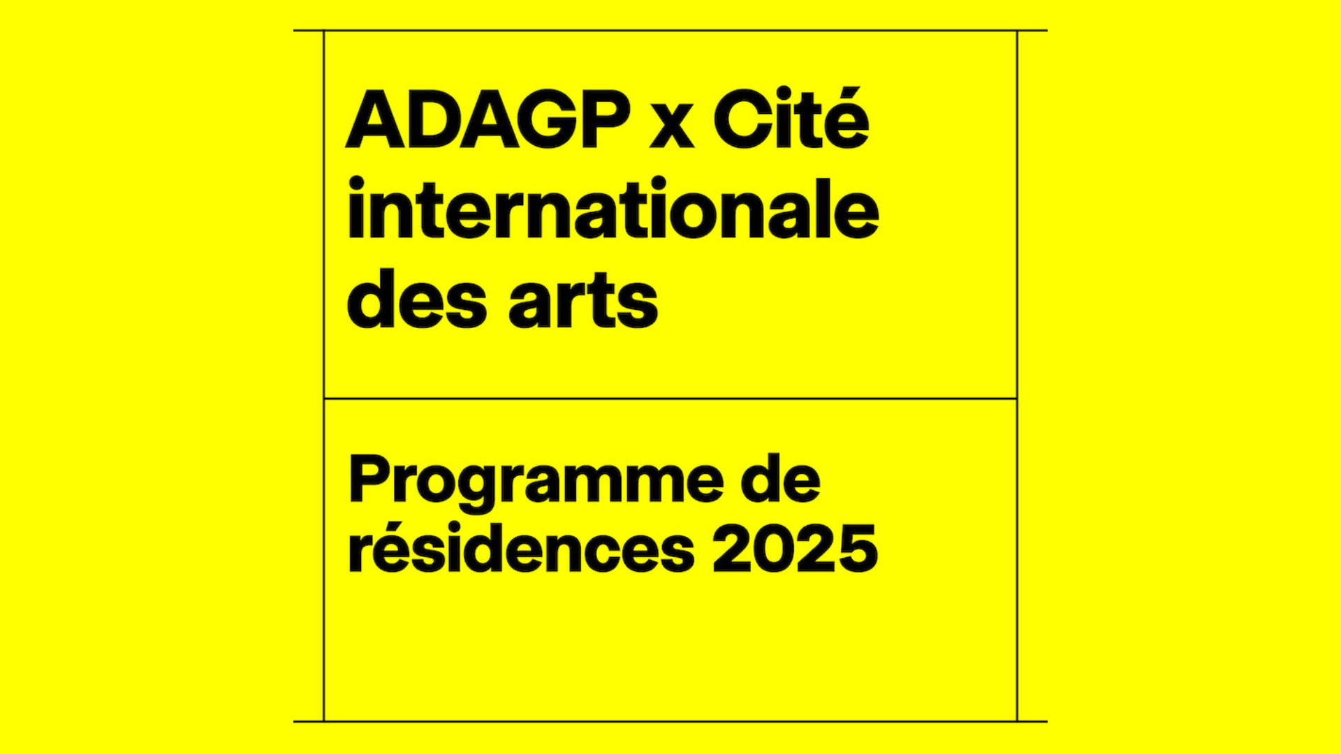 Programme de résidences 2025 - ADAGP x Cité internationale des arts | MMC